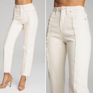 Good American Vintage White High Waisted Jeans